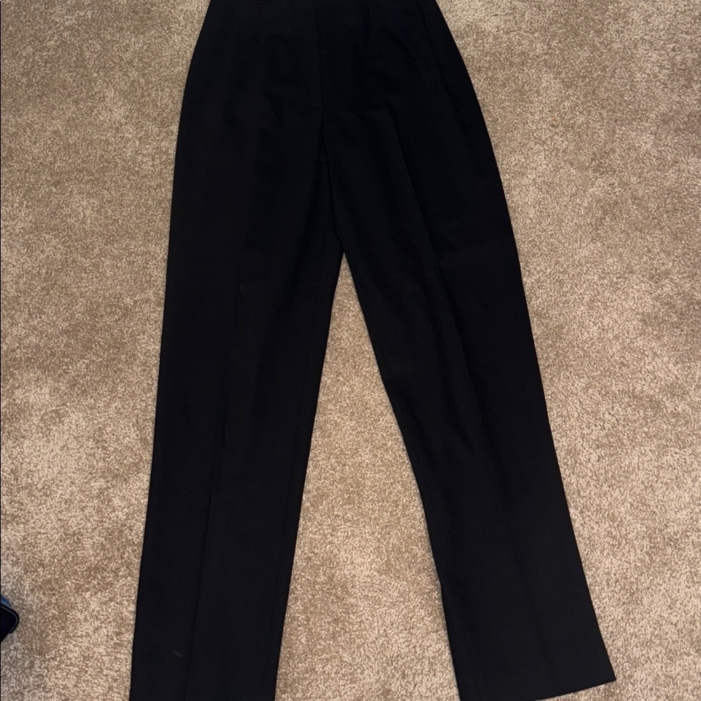 Talbots Black Women's Wool Stretch Trousers - size 4. O